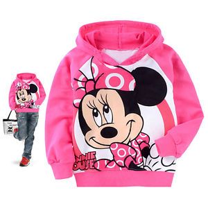Girls Minnie Mouse Hoodies Long Sleeve Top Shirt 2T Clothing Sweater Toddler
