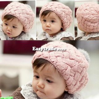 Children Cute Winter Warm Knit Crochet Beanie Hat Gift 3Colors Baby 2012 New