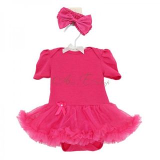 Sz 0 9M Baby Toddler Girl Ruffles Tutu Petti Skirt Dress Romper One Piece Outfit