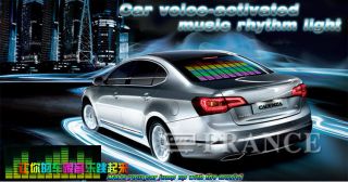 Car Music Rhythm Sticker Sound Music Activated Equalizer LED El Sheet Light Lamp