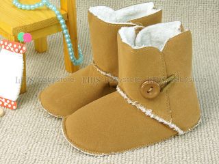 New Toddler Baby Girl Boy Brown Boots Shoes Size 3 A803