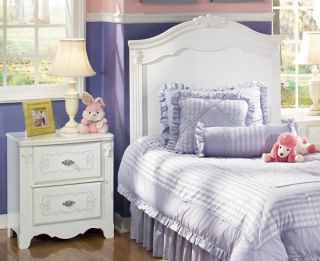Twin White Panel Bedroom Set Ashley Exquisite Girls Bed