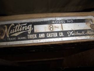 Vintage Nutting Hand Cart Truck Dolly Antique Steampunk Industrial Table