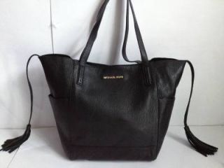 Michael Kors Black Leather Large Ashbury Grab Bag Tote Shoulder Bag $298 00