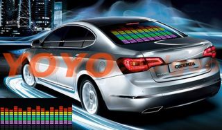 90 25cm 5 Colors Sound Music Activated Car Stickers Equalizer 12V LED Light