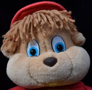 Alvin Chipmunks Scarce UK Market Hasbro Vintage 1988 Plush Stuffed Toy 13"