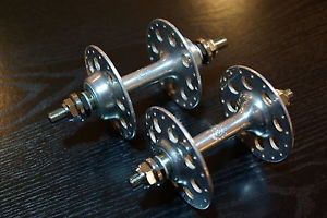 Campagnolo Nuovo Tipo 36 Hole Track Hubs British Vintage Set 1970'S