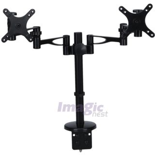Quad LCD Monitor Desk Mount Stand Heavy Duty Fully Adjustable 2 Screen Up to 26"
