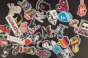 30 Skateboard Longboard Vintage Vinyl Sticker Laptop Luggage Car Decals Lot