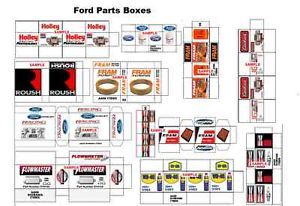 1 18 Diorama Ford Parts Boxes for Shop Garage Set 28 Made by A608