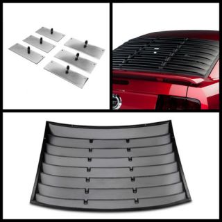 05 13 Ford Mustang ABS Vintage Black Rear Window Louver Sun Shade Cover Upgrade