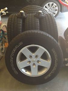 Jeep Wrangler Wheels and Tires New Mopar Rims Goodyear Wrangler Tires