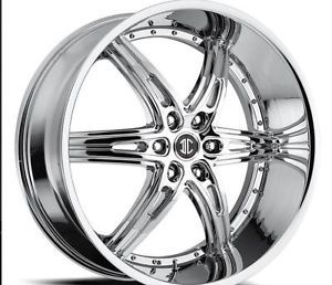 24 inch 2CRAVE 16 Chrome Wheels Tires Fit Chevy Ford Nissan Cadillac Lincoln