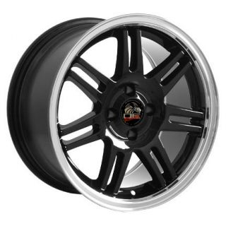 17" Black Cobra 4 Lug Deep Dish Wheels Rims Fit Mustang® GT