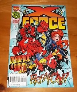 X Force 47 1995 Deadpool w Overpower Card High Grade VF Comic