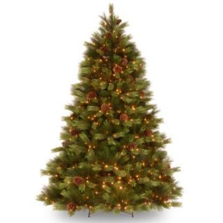 7.5 ft. Feel Real White Pine Hinged Pre Lit Christmas Tree   Clear Lights   Christmas Trees