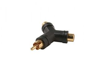 Steren 251 113 Male RCA Plug to 2 Female RCA Jack Y Adapter
