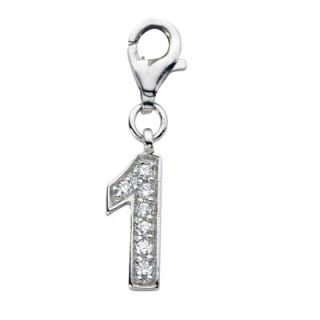 Amore La Vita™ Cubic Zirconia Number 1 Charm in Sterling Silver
