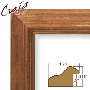 Craig Frames Inc  22 x 28 Rich Brown Wood Grain Finish 1.25 Inch