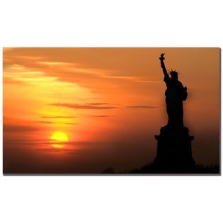 Trademark Fine Art  14x24 inches Lady Liberty at Sunset by Tammy