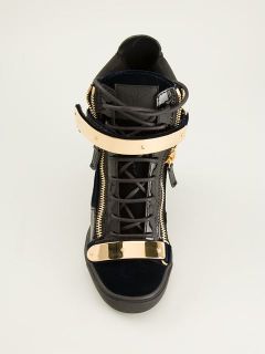 Giuseppe Zanotti Design Concealed Wedge Heel Hi top Sneakers
