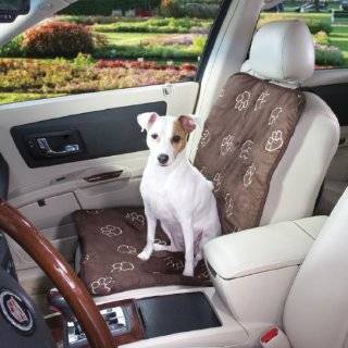   Gear Polyester Paw Print Single Seat Dog Car Seat Cover, Charcoal