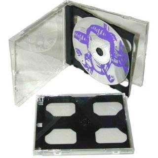 25) Double Slimline CD Jewel Boxes with a Dark Grey / Black Pivot 
