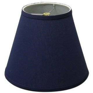    Table Lamp with Brown Base and Navy Blue Shade