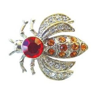  Flying Bee Gold Crystal Brooch Jewelry