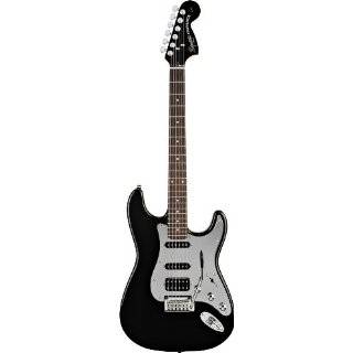 Squier by Fender Black and Chrome Standard Stratocaster HSS Rosewood 