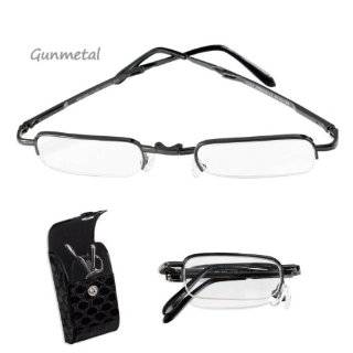 Super Compact Folding Reading Glasses   Choose Gold, Silver or 