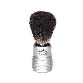 Omega #6230 100% Pure Badger Hair Shaving Brush Aluminum Barrel Handle