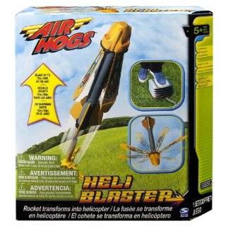  Air Hogs Heli Blaster   Blue and Yellow: Toys & Games