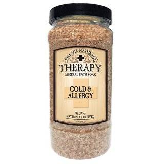 Village Naturals Therapy Cold & Allergy Mineral Bath Soak 20 oz