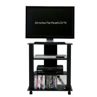   Tier Corner TV Entertainment Stand Cart with 2 Adjustable Storage