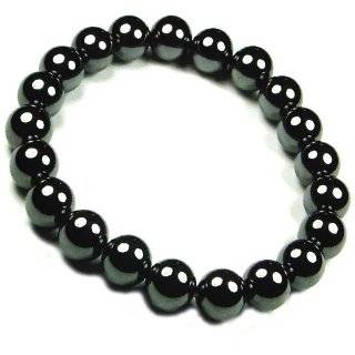    Mens Magnetic Hematite with Round Beads Necklace 20 Jewelry