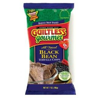 Guiltless Gourmet Organic Baked Tortilla Chips, Spicy Black Bean, 7 