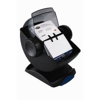 Rolodex 66727 Open Rotary Card File, 500 3x5 Cards, 24 Guides, Black 